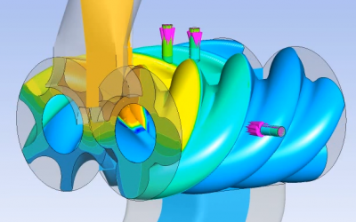 CFD simulation of oil injection in screw compressor